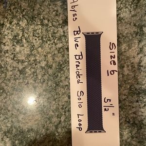 Apple blue braided solo loop watchband